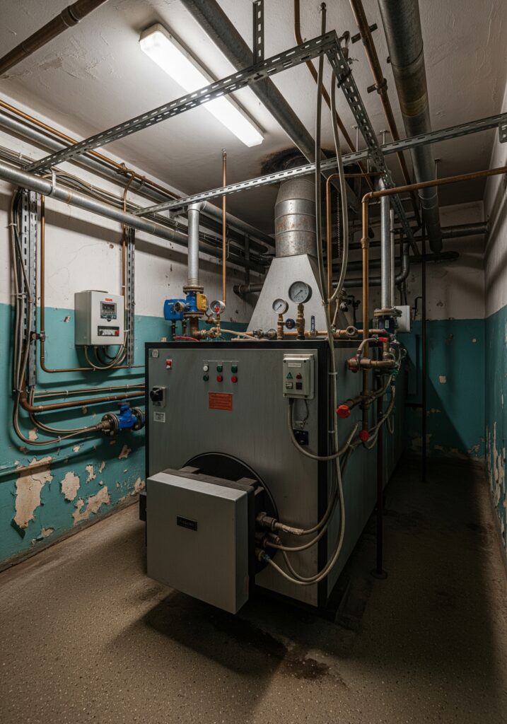 système de chauffage d'un immeuble hlm
